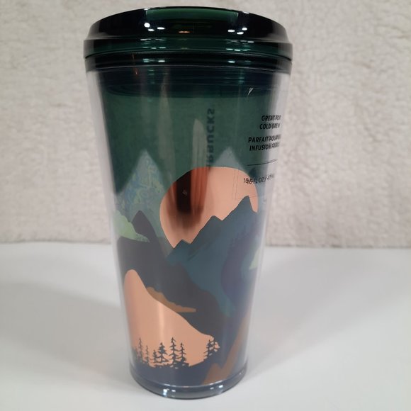 New Summer 2022 Starbucks Mountain Morning Cold Brew Tumbler - Picture 4 of 8